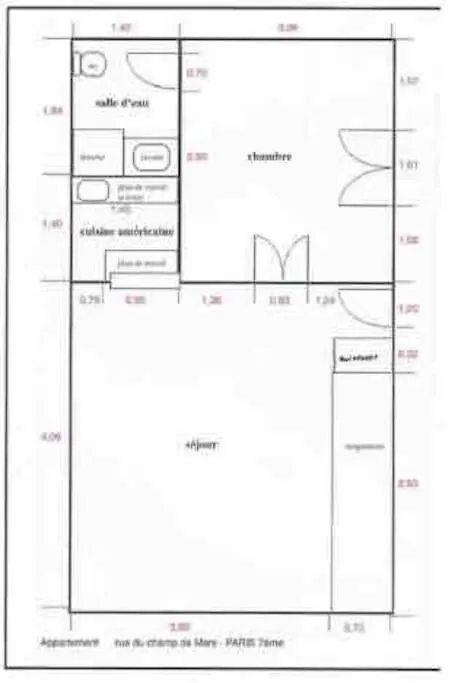 Appartement Design Champ De Mars, 2 Pieces Quartier Tour Eiffel Parigi 0*,